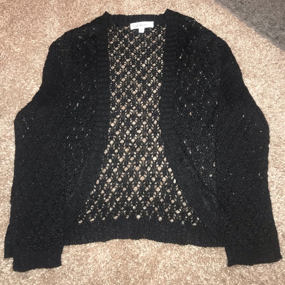Black long sleeve cardigan